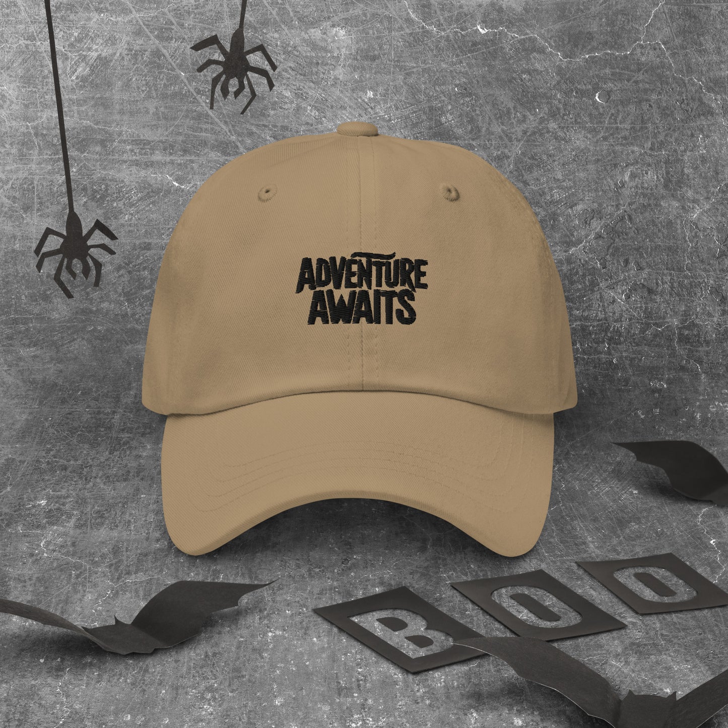 Adventure awaits Dad hat (Light variant)