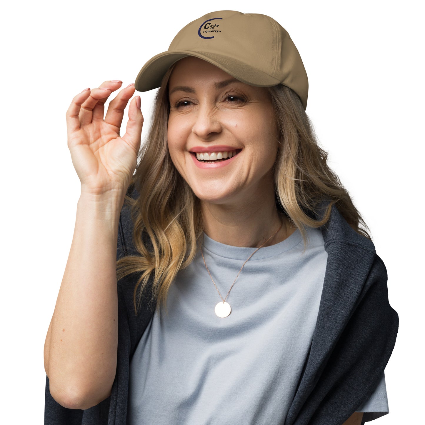 Code is Poetry Dad hat (Light Variant)