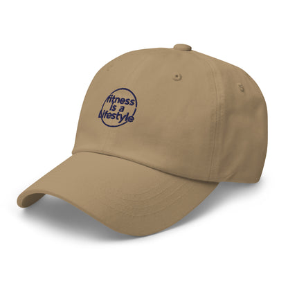 Fitness is a lifestyle Dad hat (Light variant)