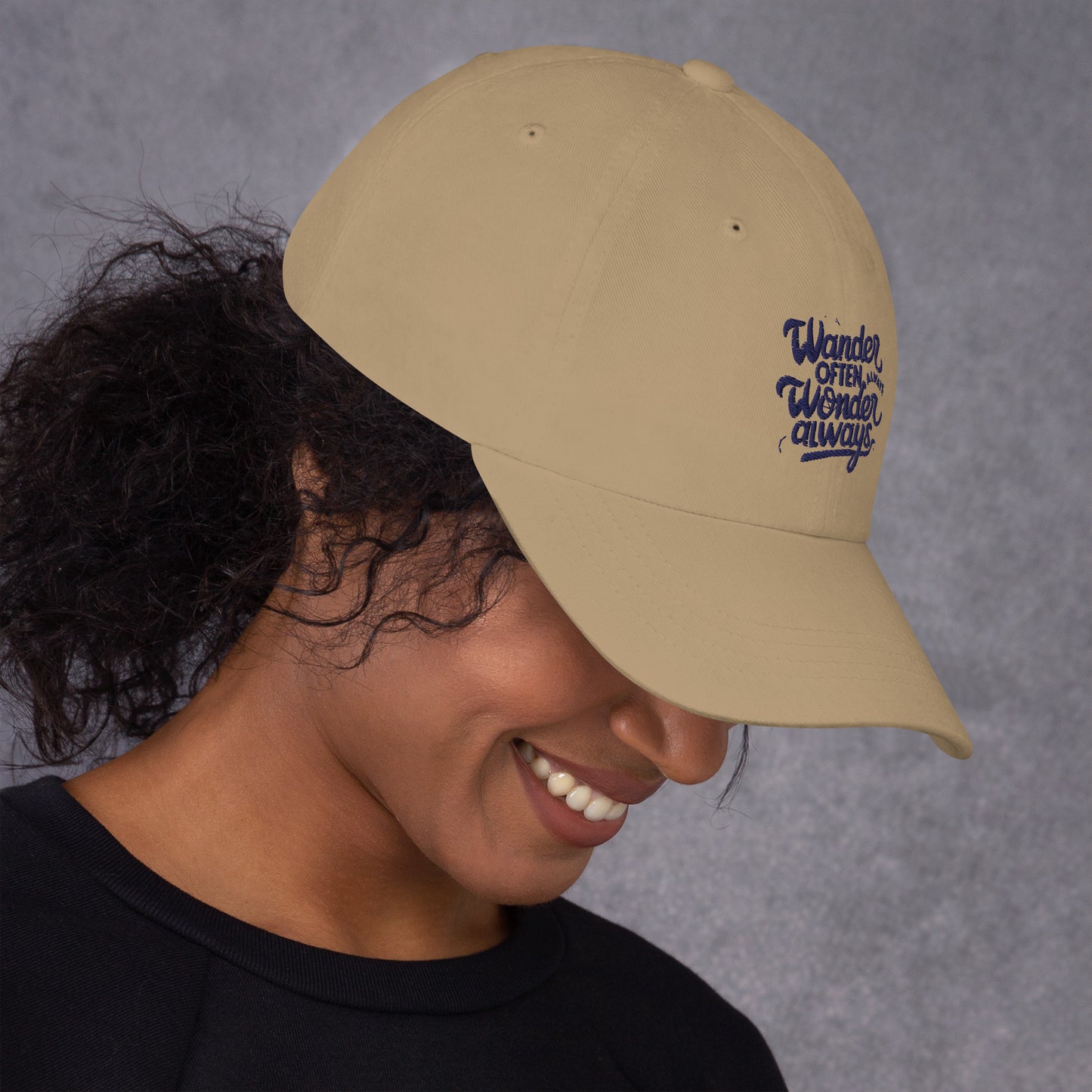 Wander often wonder always Dad hat (Light Variant)