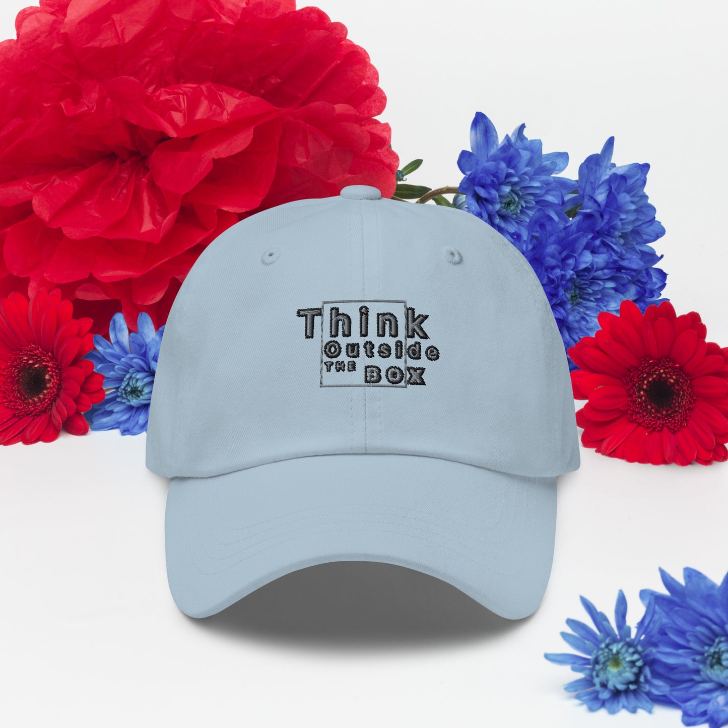 Think outside the box Dad hat (Light Variant)