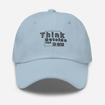 Think outside the box Dad hat (Light Variant)