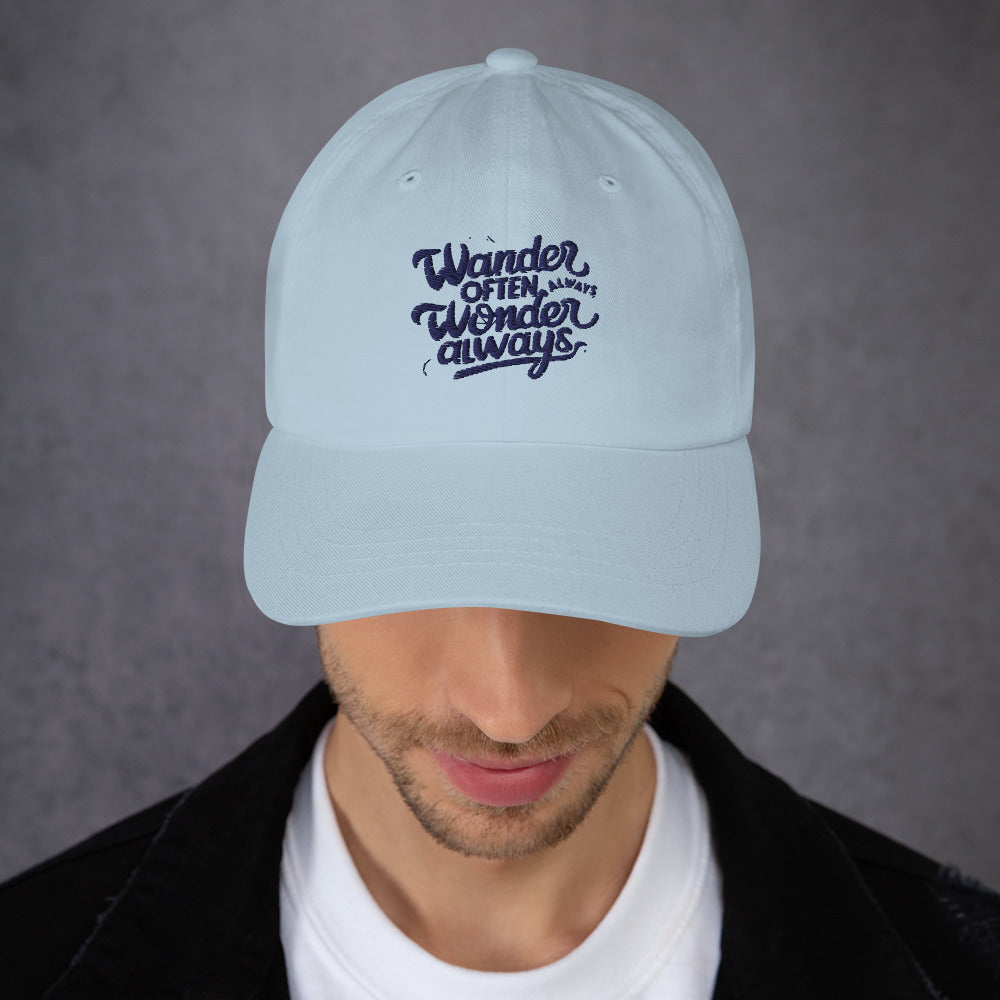 Wander often wonder always Dad hat (Light Variant)