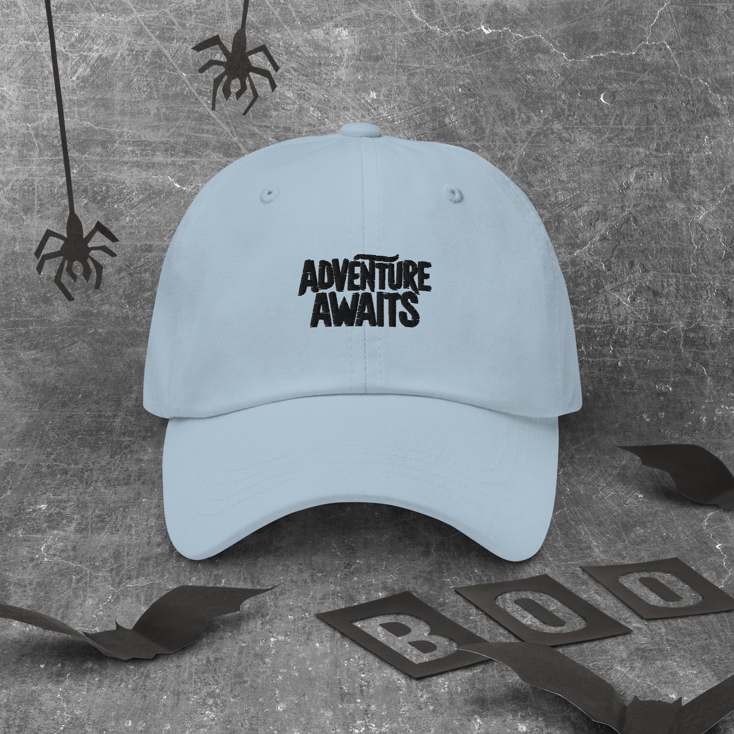 Adventure awaits Dad hat (Light variant)