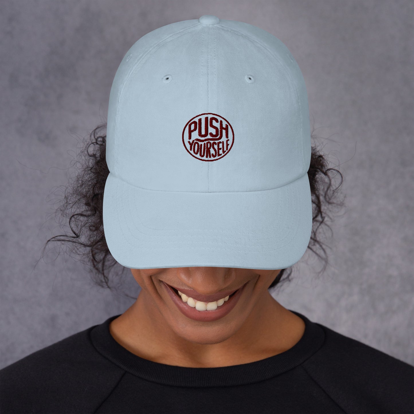 Push yourself Dad hat (Light variant)