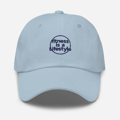 Fitness is a lifestyle Dad hat (Light variant)