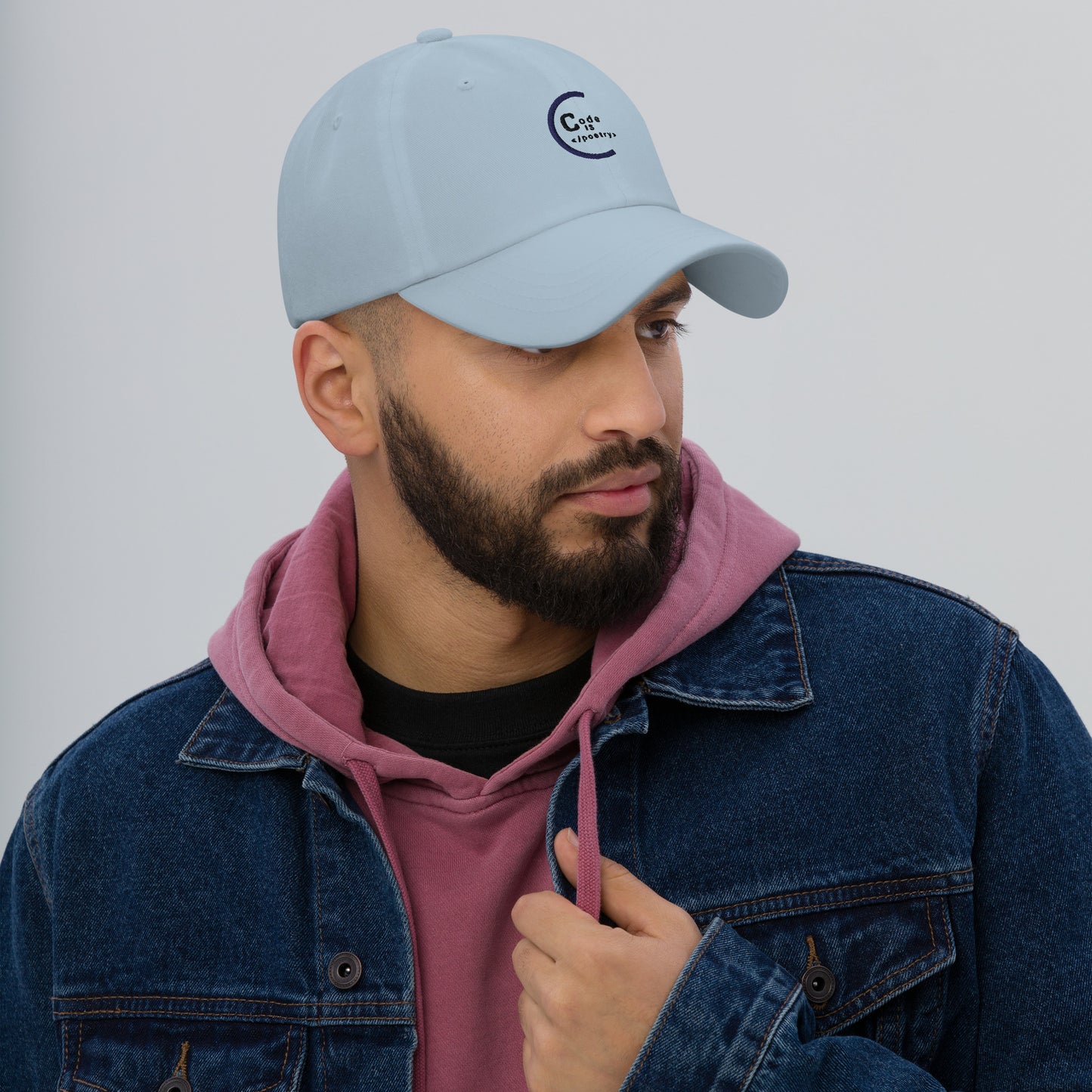 Code is Poetry Dad hat (Light Variant)