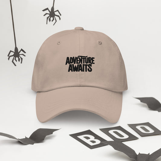 Adventure awaits Dad hat (Light variant)