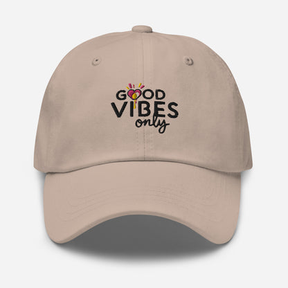 Good vibes only Dad hat (Light Variant)