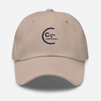 Code is Poetry Dad hat (Light Variant)