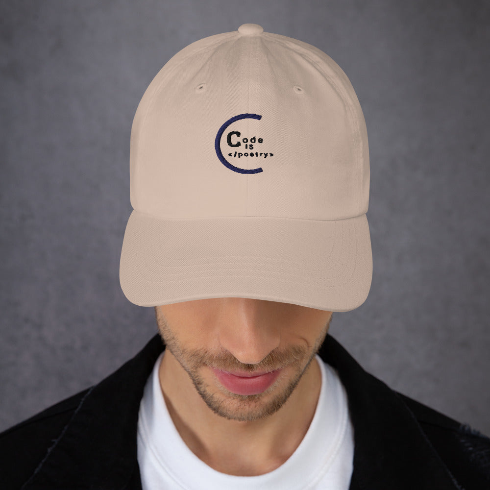 Code is Poetry Dad hat (Light Variant)