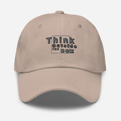 Think outside the box Dad hat (Light Variant)