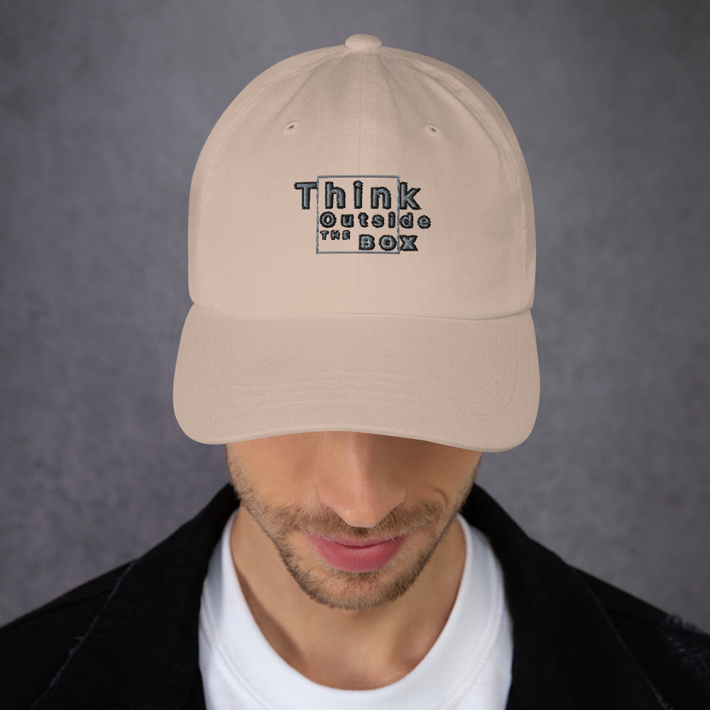 Think outside the box Dad hat (Light Variant)