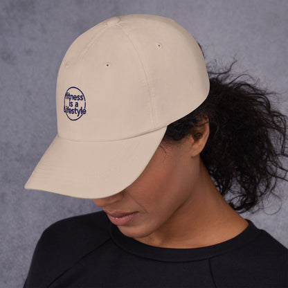 Fitness is a lifestyle Dad hat (Light variant)