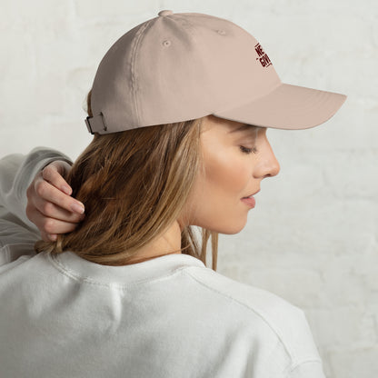 Never give up Dad hat (Light variant)