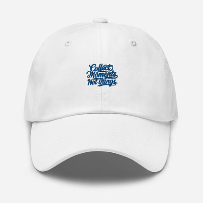 Collect moments not things Dad hat (Light variant)