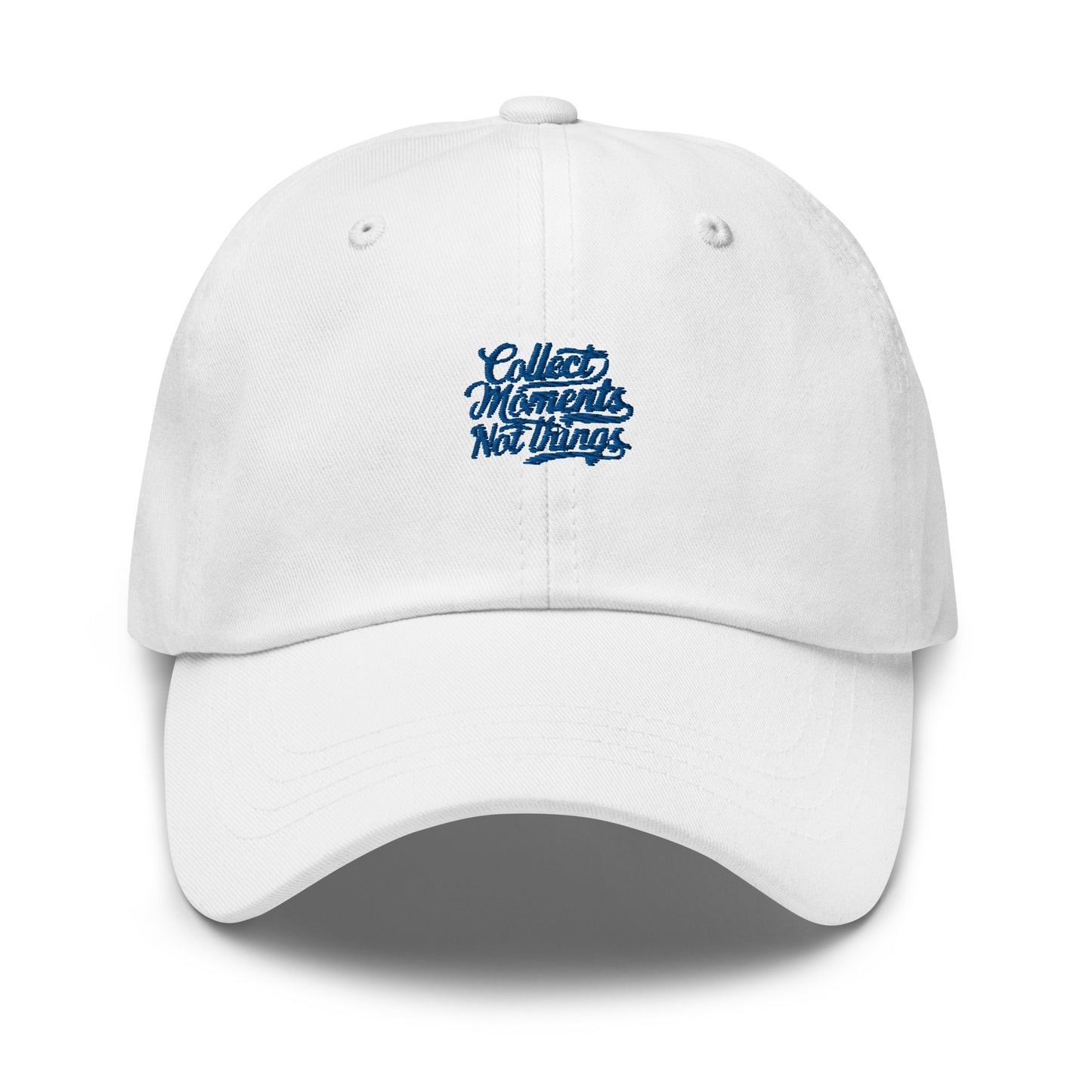 Collect moments not things Dad hat (Light variant)