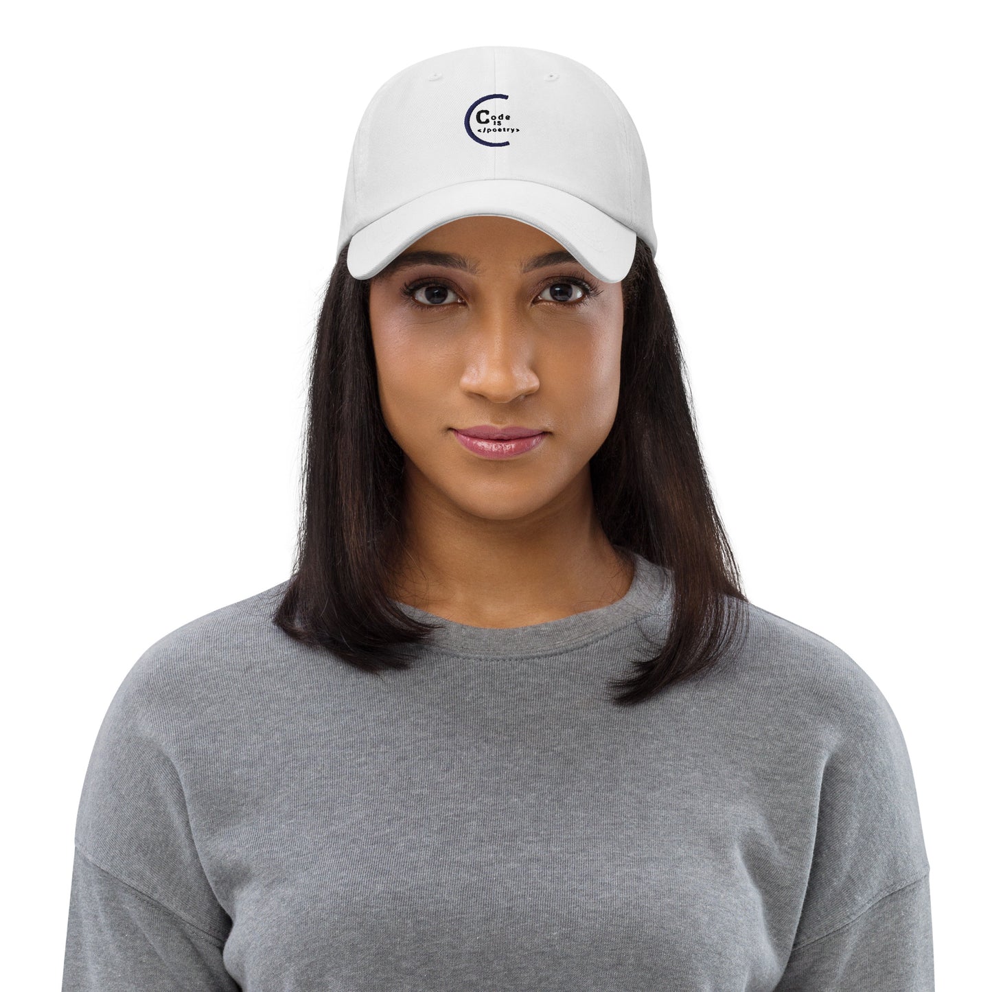 Code is Poetry Dad hat (Light Variant)