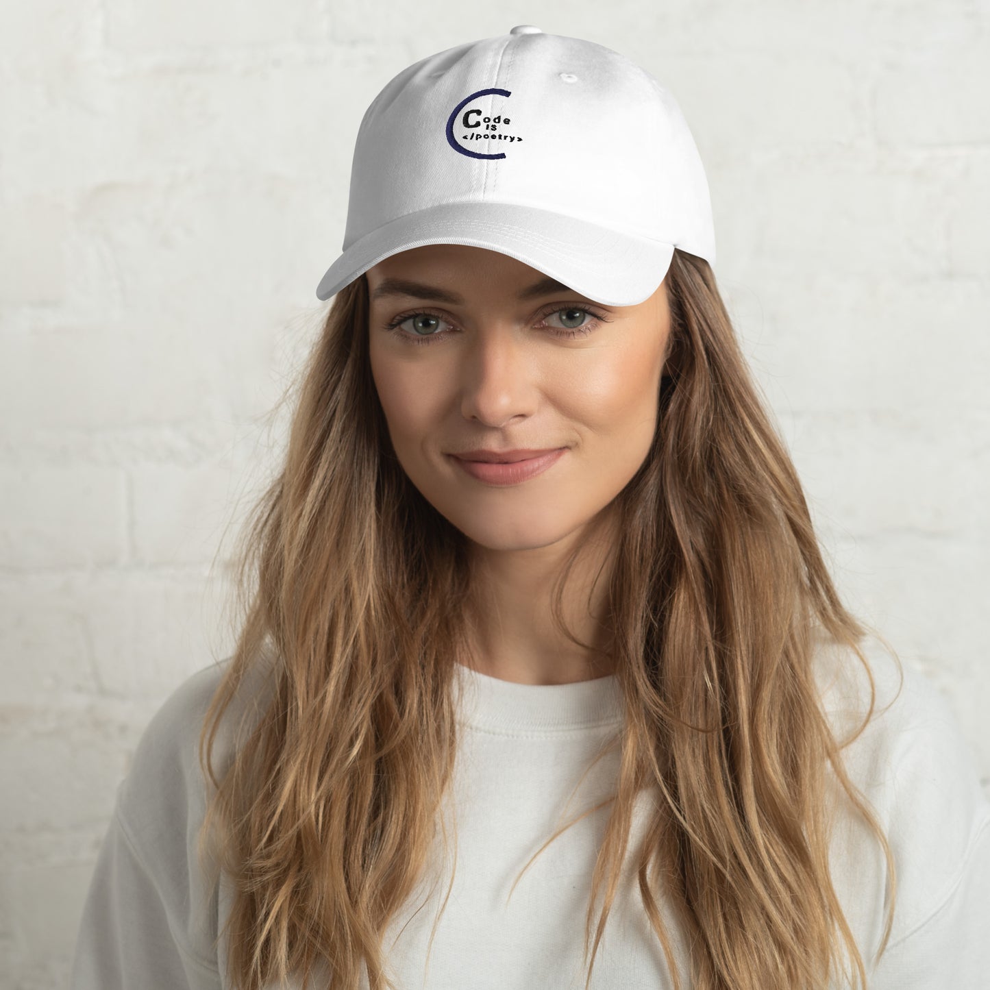 Code is Poetry Dad hat (Light Variant)