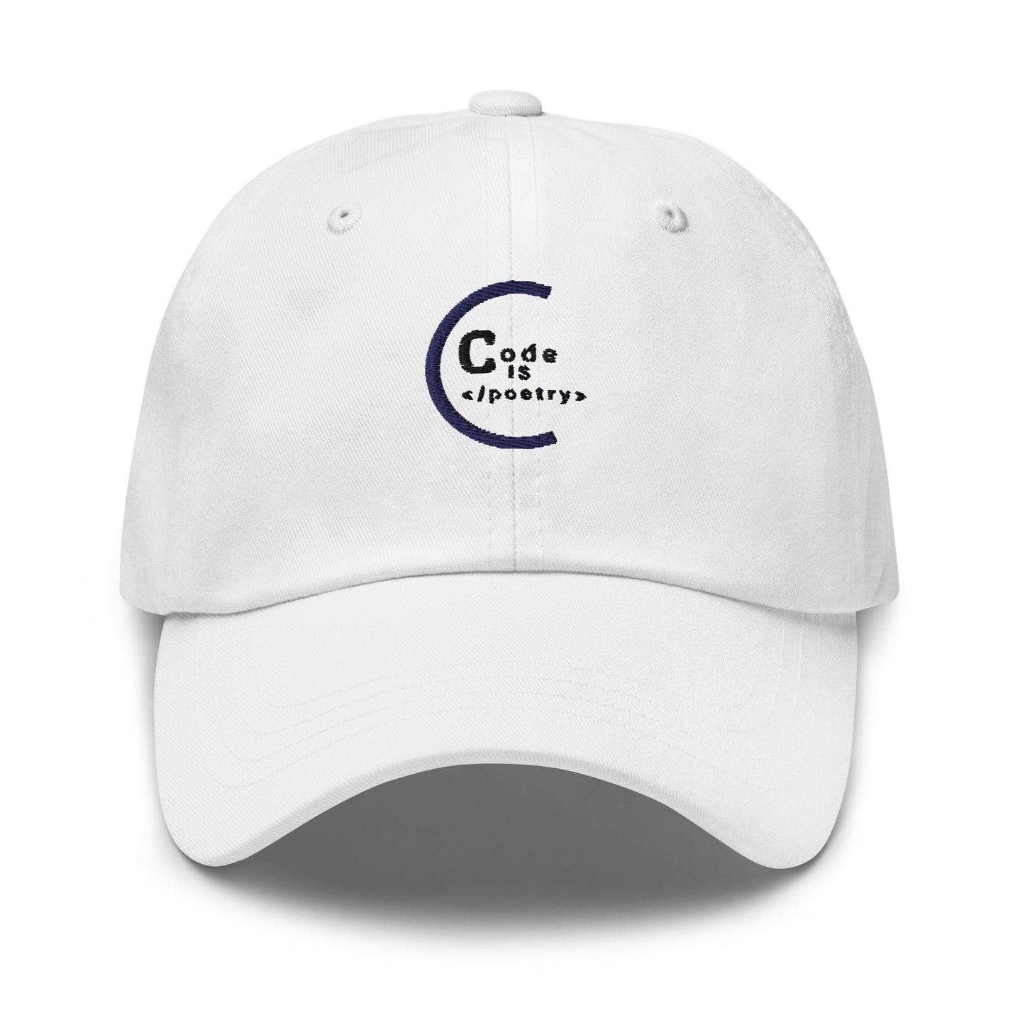 Code is Poetry Dad hat (Light Variant)