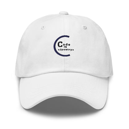 Code is Poetry Dad hat (Light Variant)