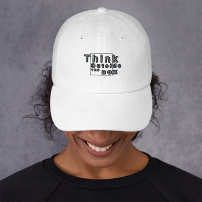 Think outside the box Dad hat (Light Variant)