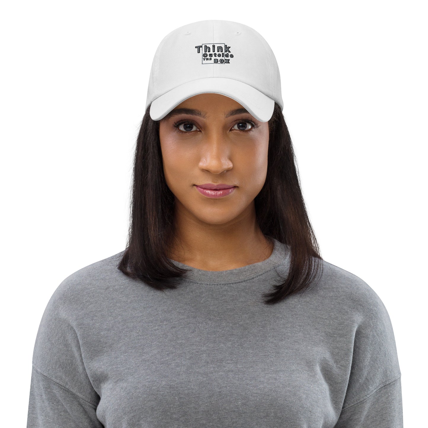 Think outside the box Dad hat (Light Variant)