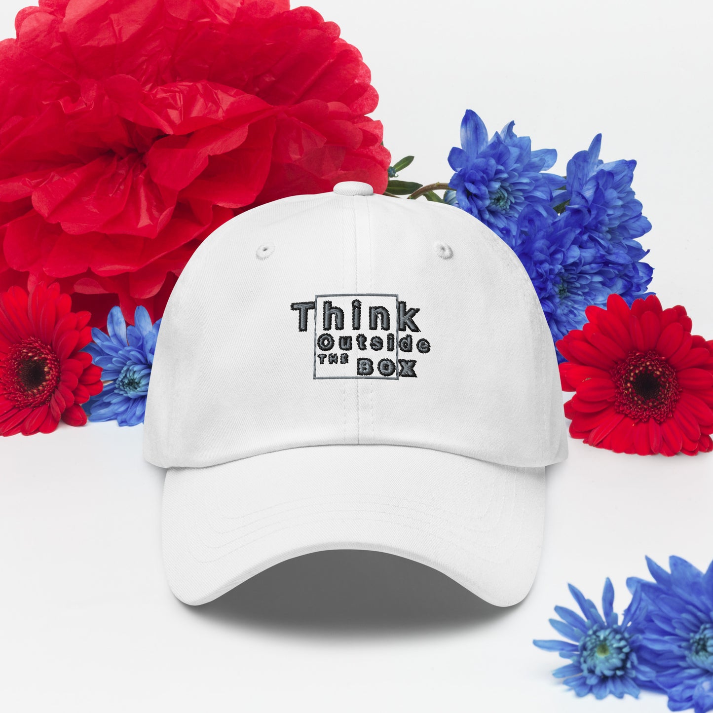 Think outside the box Dad hat (Light Variant)