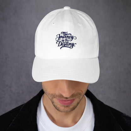 The journey is the destiny Dad hat (Light variant)