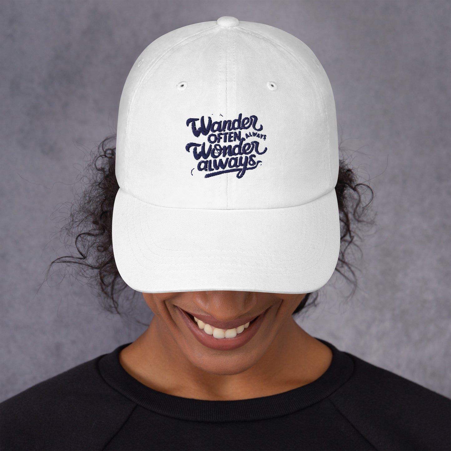 Wander often wonder always Dad hat (Light Variant)