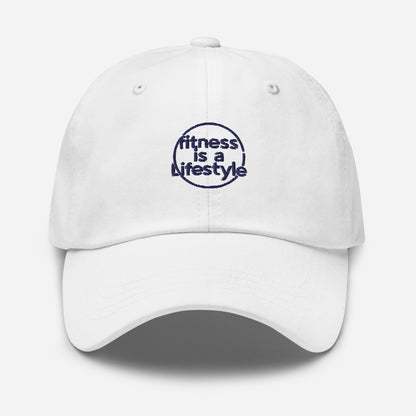 Fitness is a lifestyle Dad hat (Light variant)
