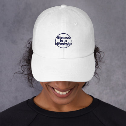 Fitness is a lifestyle Dad hat (Light variant)