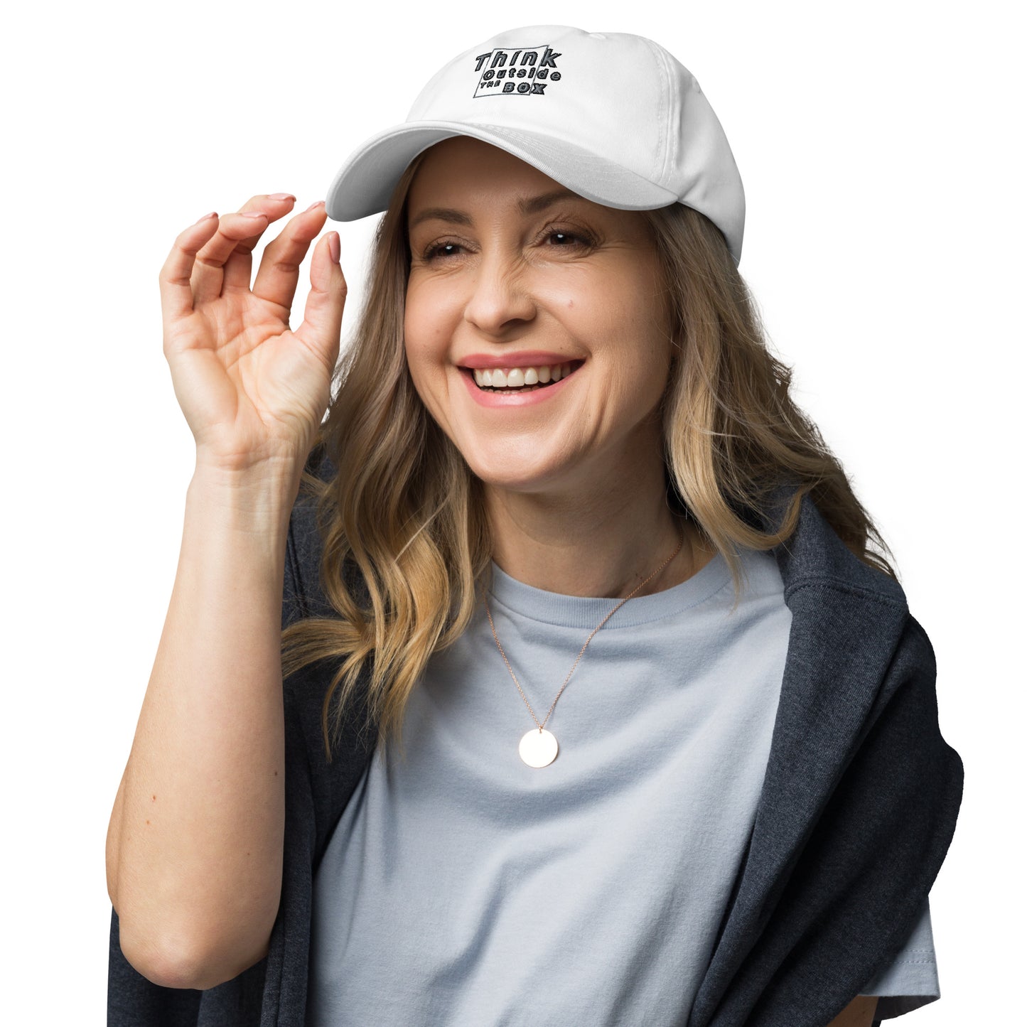 Think outside the box Dad hat (Light Variant)