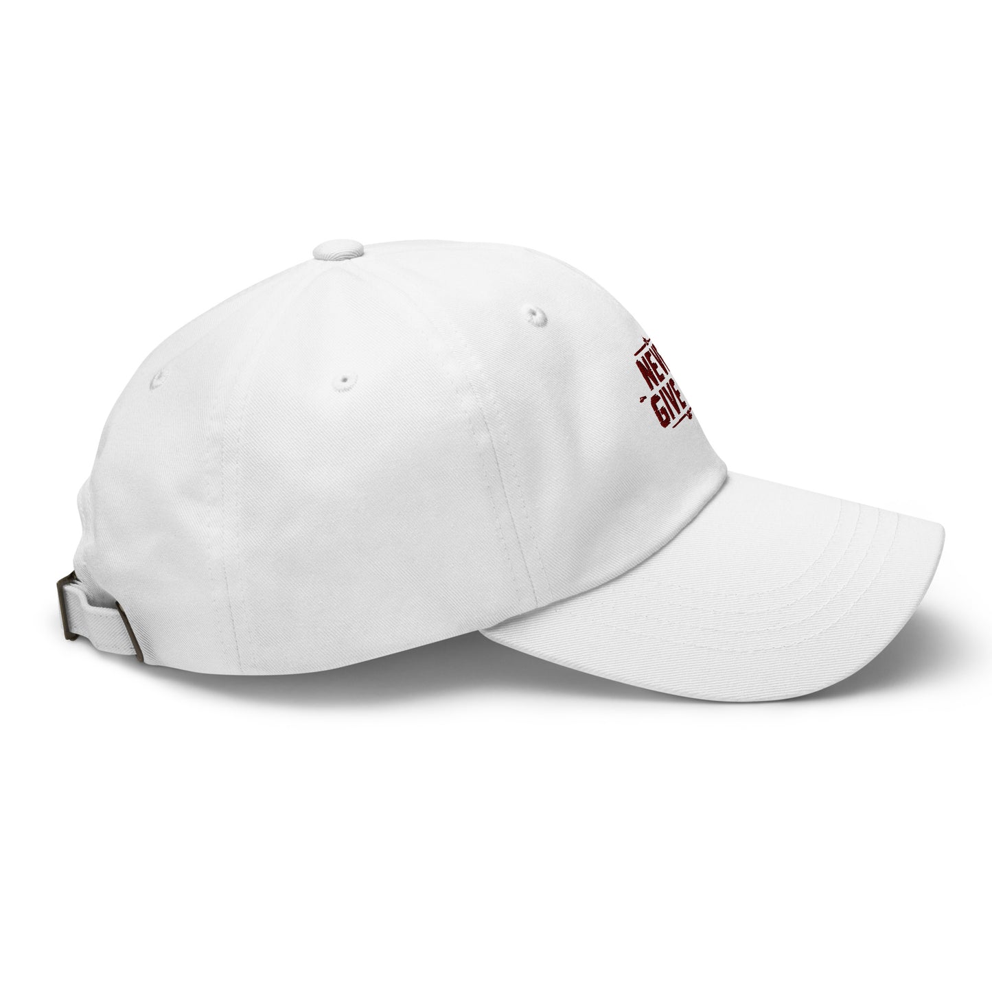 Never give up Dad hat (Light variant)