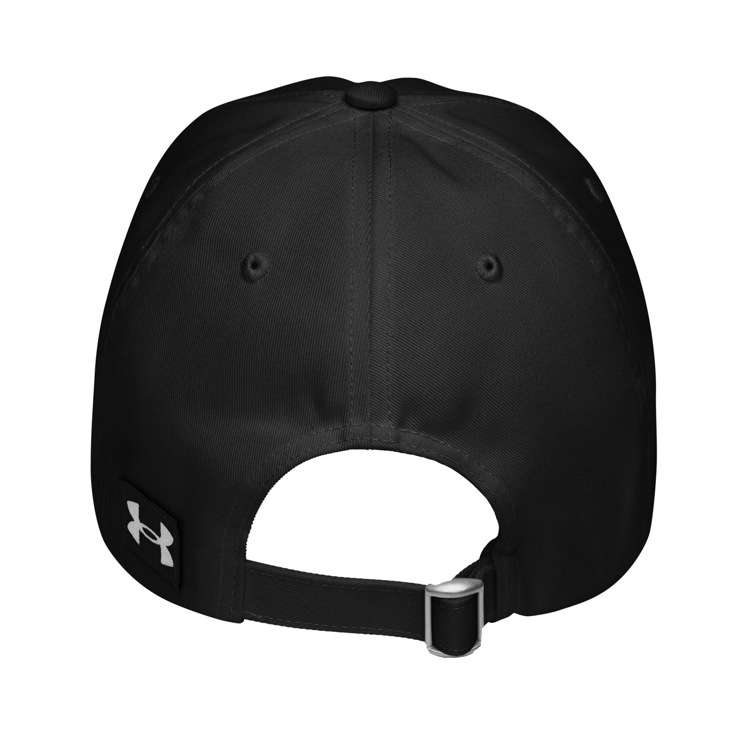 Never give up Under Armour® dad hat (Dark variant)