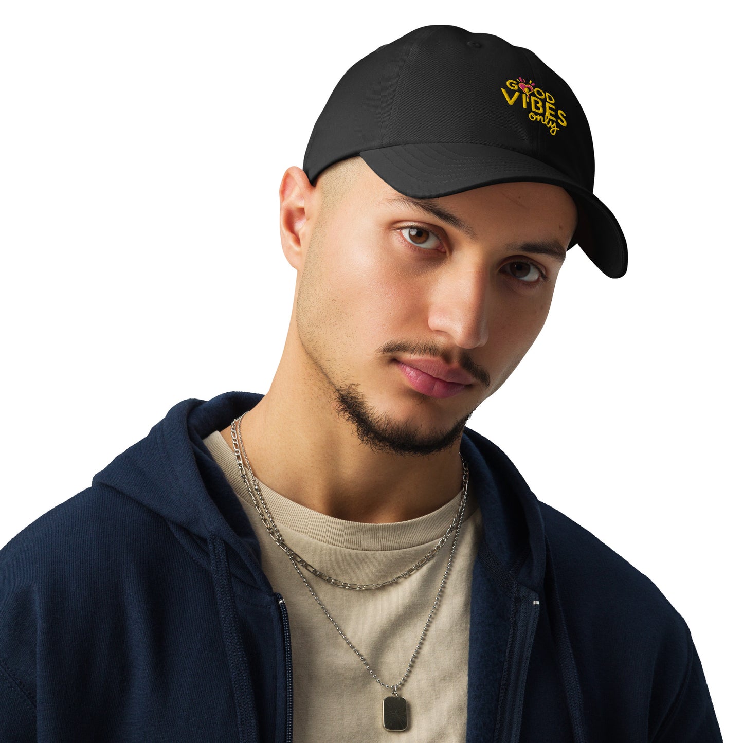 Good vibes only Under Armour® dad hat (Dark variant)