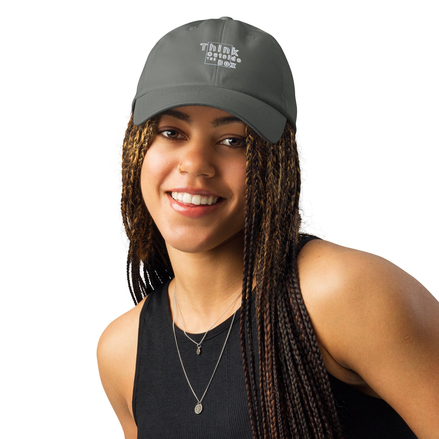 Think Outside the box Under Armour® dad hat (Dark Variant)