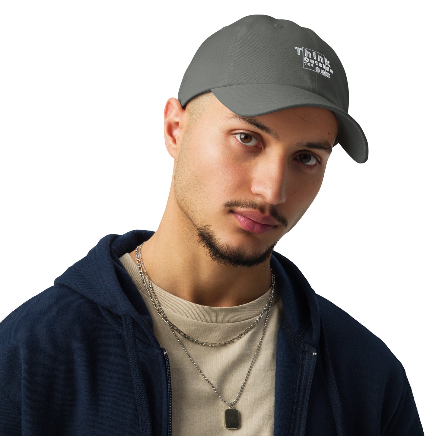 Think Outside the box Under Armour® dad hat (Dark Variant)