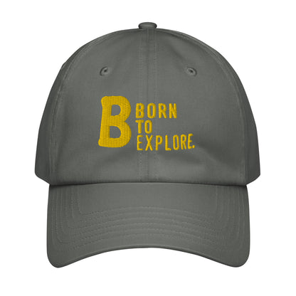 Born to explore Under Armour® dad hat (dark variant)