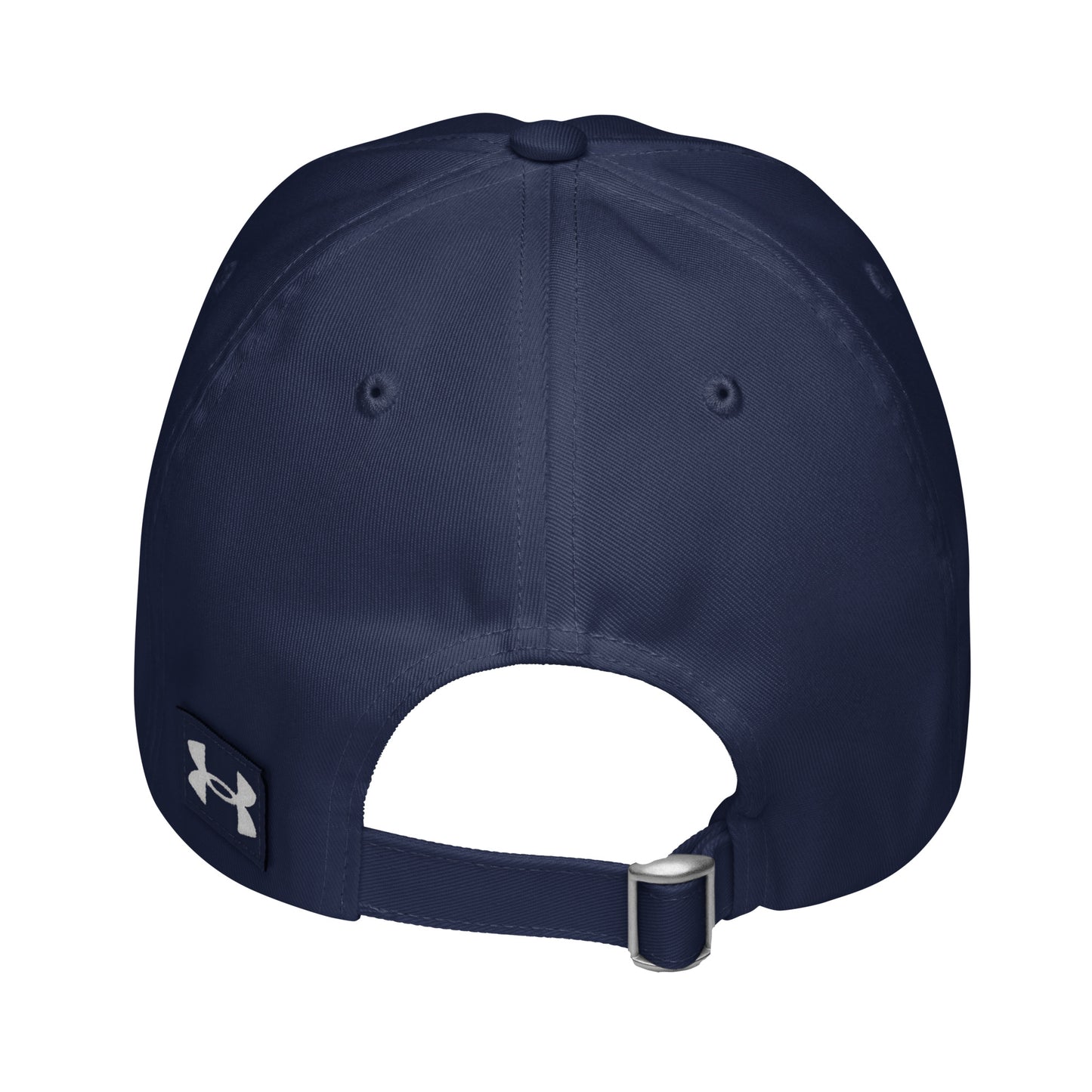 Never give up Under Armour® dad hat (Dark variant)
