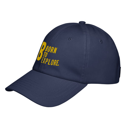 Born to explore Under Armour® dad hat (dark variant)