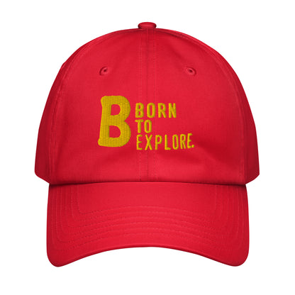 Born to explore Under Armour® dad hat (dark variant)