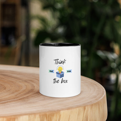 Think outside the box Mug with Color Inside