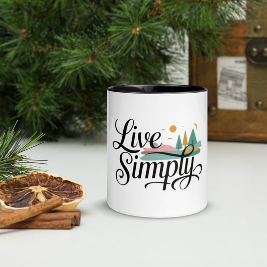 Live Simply Mug with Color Inside