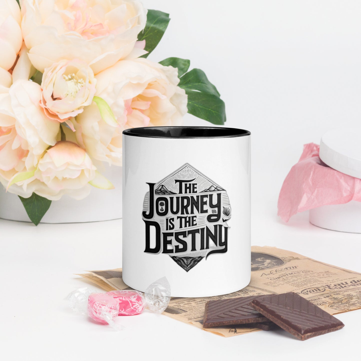 The journey is the destiny Mug with Color Inside