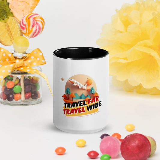 Travel far travel wide Mug with Color Inside