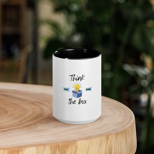 Think outside the box Mug with Color Inside