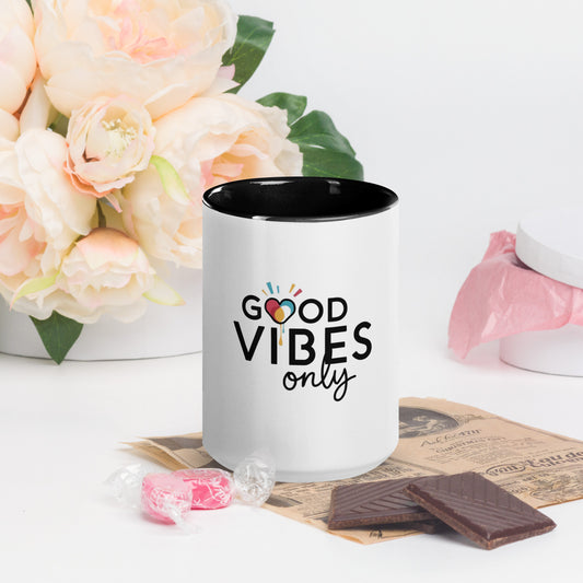 Good Vibes only Mug with Color Inside