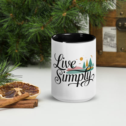 Live Simply Mug with Color Inside