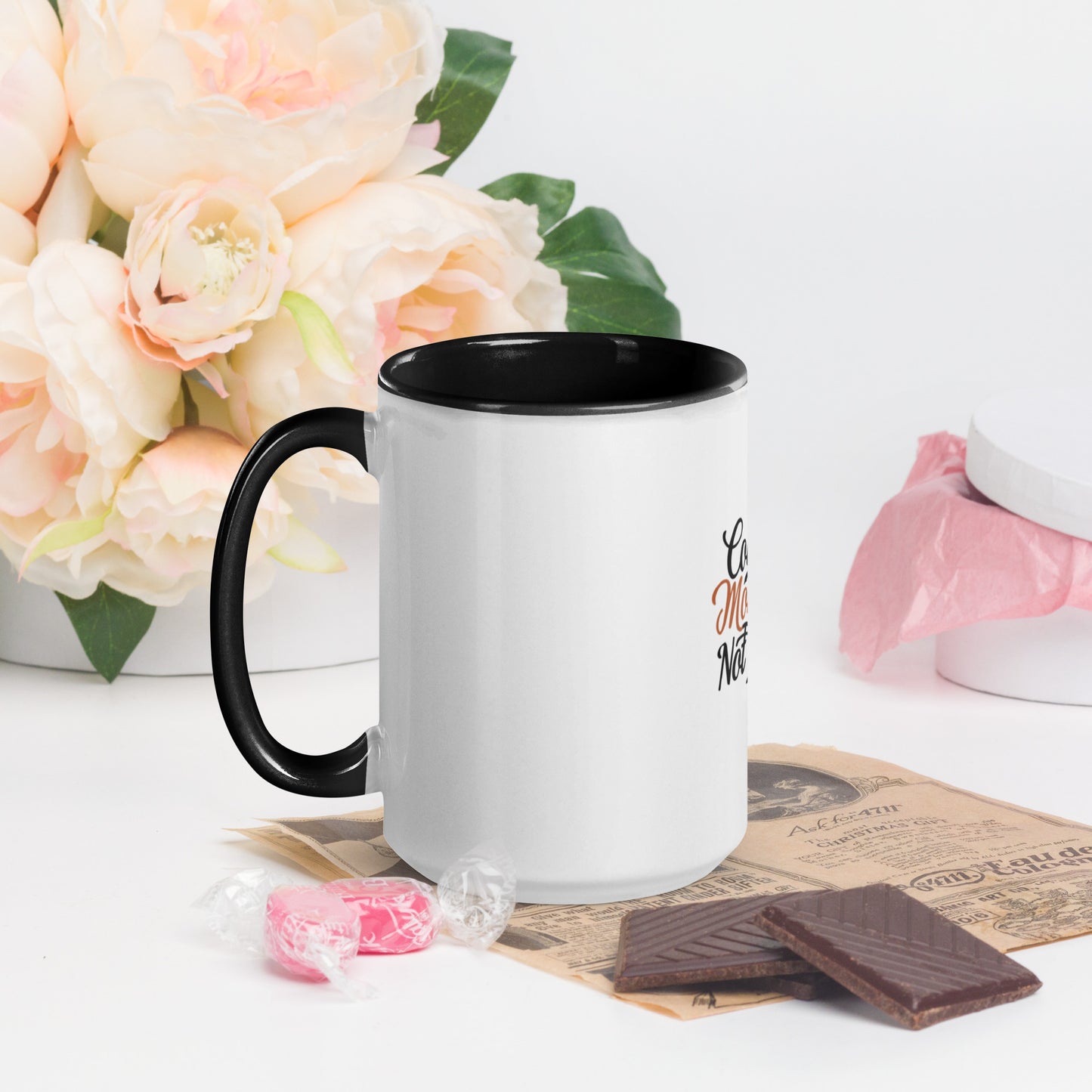 Collect moments not things Mug with Color Inside